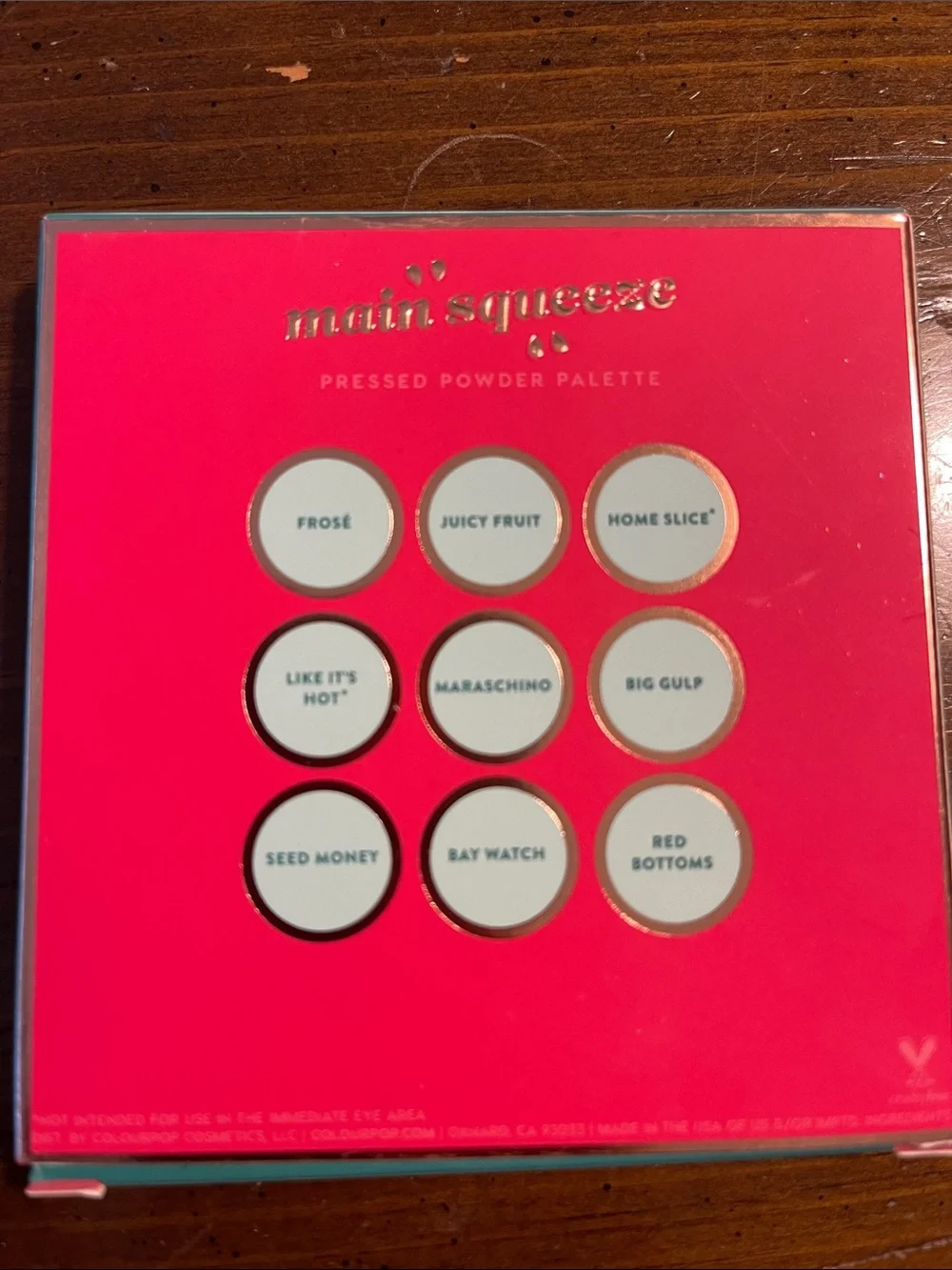 ColourPop 9 pan Pallet Main Squeeze